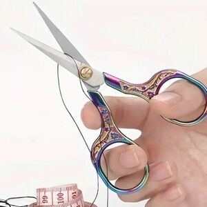 Durable Retro Fancy Floral Stainless Steel Scissors